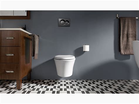 Kohler 6299 Veil One Piece Elongated Dual Flush Wall Hung Toilet With Reveal Quiet Close Seat