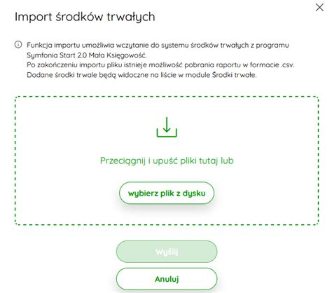 eBiuro Import środków trwałych z MKP do eBiuro Wsparcie Chmury Symfonii