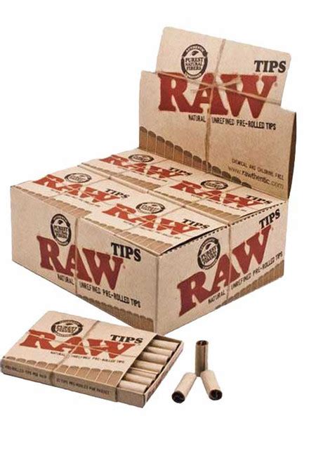 Raw 20pc Display Raw Pre Rolled Tip 21 Tips Per Pack Kingdom Vapor Wholesale