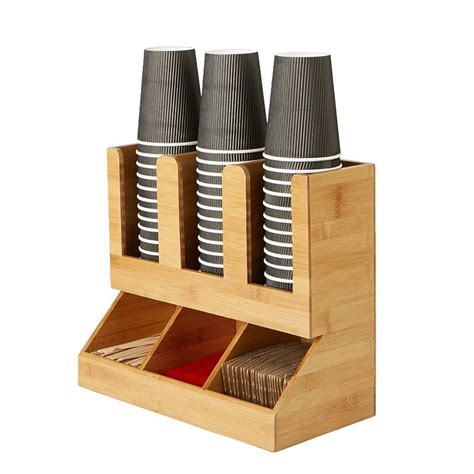 Mind Reader 6 Compartment Upright Coffee Condiment And Cup Organizer Coffee Shop Design