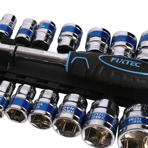 FIXTEC 19PCS 1 2 Dr Socket Set