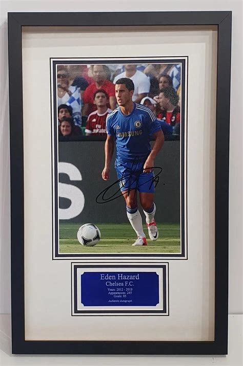 Eden Hazard Signed Chelsea Photo Presentation. – Darling Picture Framing