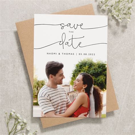 Save The Dates Save The Dates Postcard Simple Save The Date Etsy