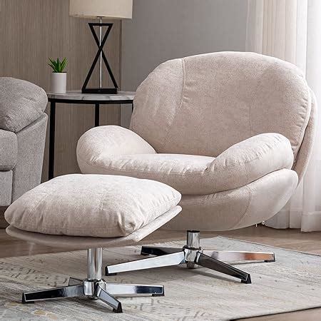 Amazon Baysitone Velvet Swivel Accent Chair With Ottoman Set