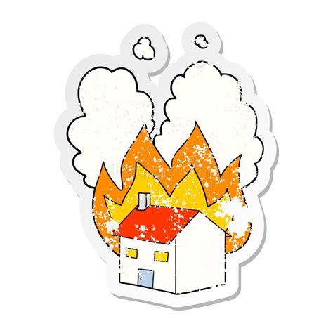 Cartoon House On Fire Drawing