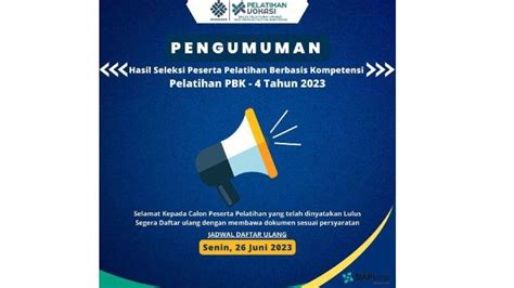 Simak Pengumuman Seleksi Peserta PBK BPVP Bantaeng Angkatan IV Tahun