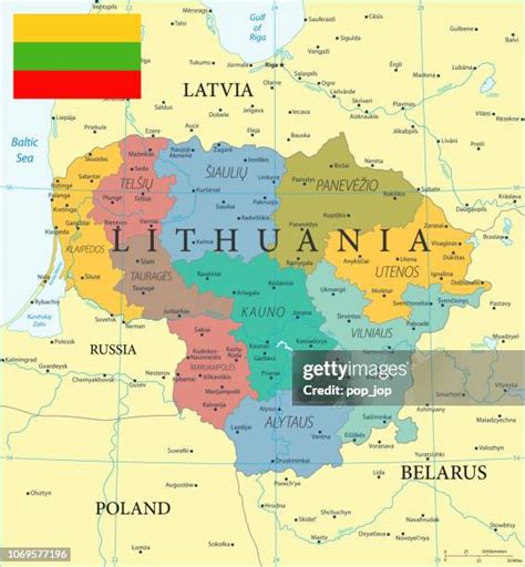 Lithuania Map Photos And Premium High Res Pictures Getty Images