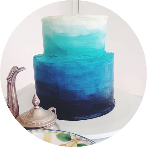 Blue Ombre Cake Six Delicious Layers Of Rich Red Velvet With A Crazy