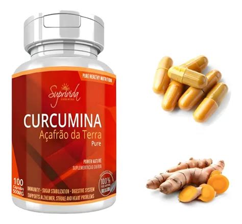 Açafrão Da Terra Curcumina 100 Cápsulas 500mg Parcelamento sem juros