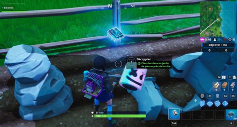 Fortnite Puce D Cryptage Chercher Dans Un Jardin De Pierres Pr S