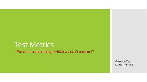 Software Test Metrics And Measurements Ppt