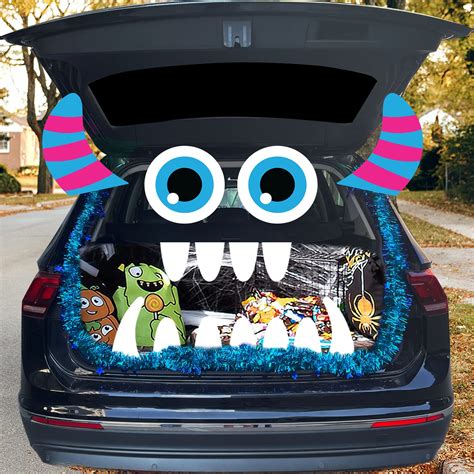 Buy Halloween Trunk Or Treat Car Decorations Kit Cute Monster With Blue