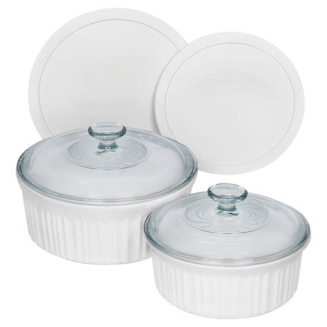 Corningware French White 6 Piece Round Set Amazon Au Kitchen