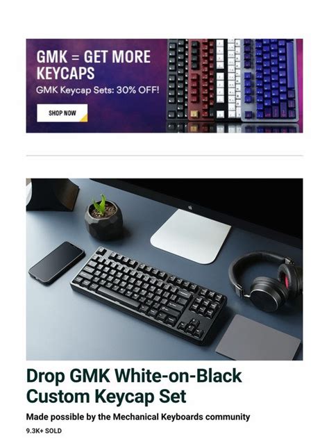 Drop Drop Gmk White On Black Custom Keycap Set The Eye Key Ph B