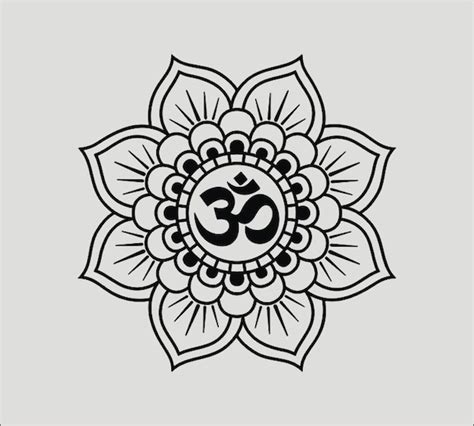 Om Svg Cricut Mandala Svg Clipart Cameo Cutting Om Mandala Svg Etsy