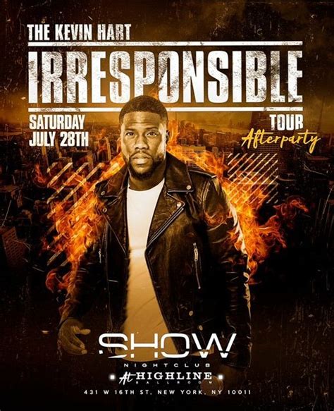 Kevin Hart Irresponsible Tour After Party At Highline Ballroom Tickets ...