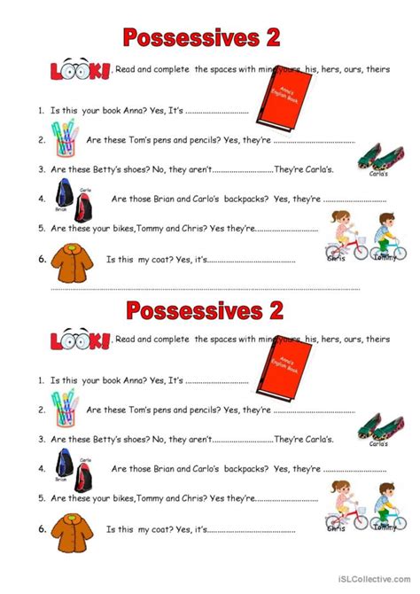 Possessives Discussion Starters English Esl Worksheets Pdf Doc D