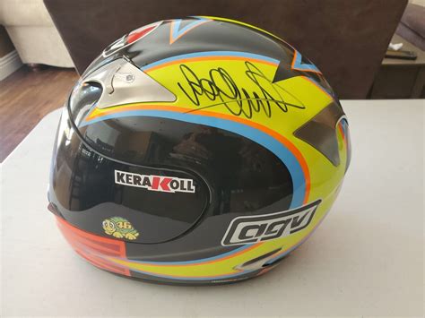 Valentino Rossi Signed AGV Ti Tech Helmet VR46 2003 2005 Full Rossi