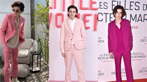 Timothée Chalamet Added Another Pink Suit To His Collection At Venice