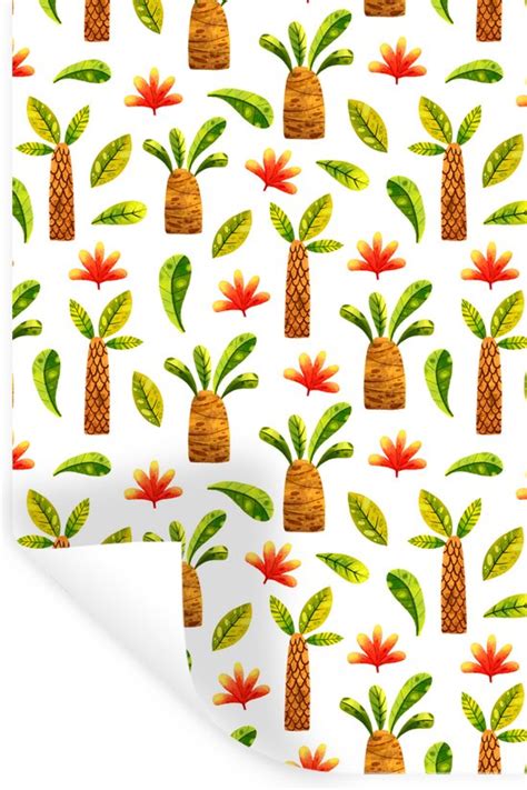 Muurstickers Sticker Folie Jungle Palmboom Bladeren 40x60 Cm