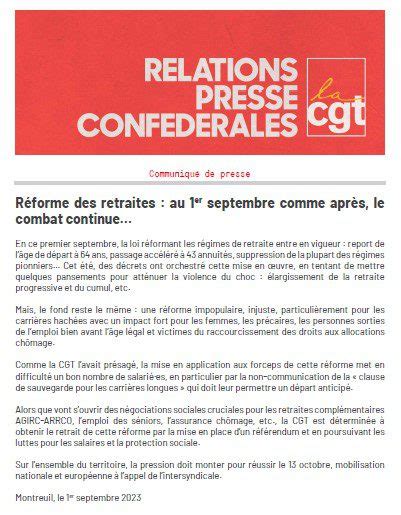 R Forme Des Retraites Au Er Septembre Comme Apr S Le Combat