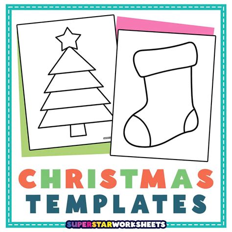 Christmas Templates Superstar Worksheets