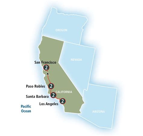 Coast Starlight | Amtrak Vacations - Amtrak California Surfliner Map ...