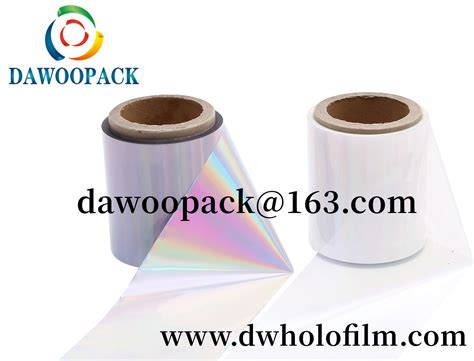 Holographic Silver Metalized Pet Film PET Hologram Film Seamless PVC