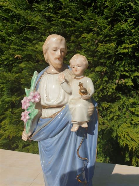 Sygnowana porcelanowa figurka Świętego Józefa Złotniki OLX pl