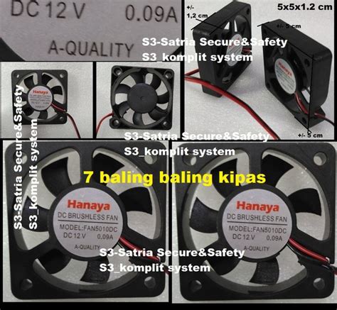 Jual Cooling Fan 5cm Kipas Panel DC 12v 5 Cm Brushless 12 V Volt Di