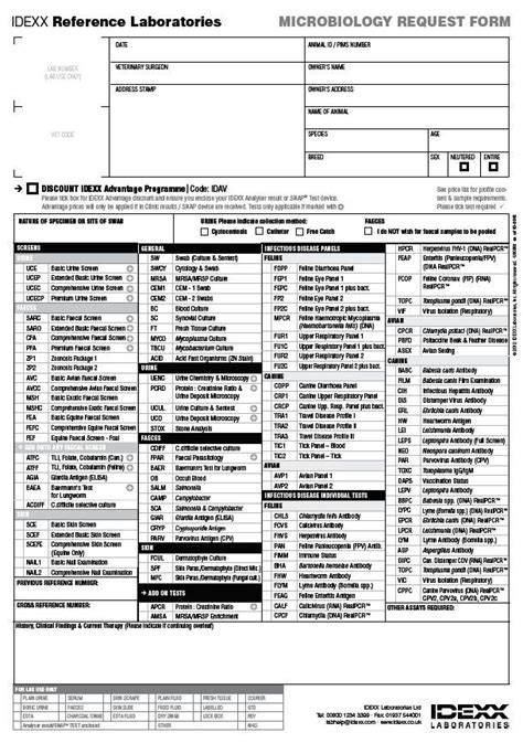 Blank Lab Requisition Form