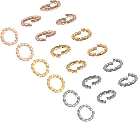 Amazon Unicraftale About Pcs Colors Twisted Jumps Rings