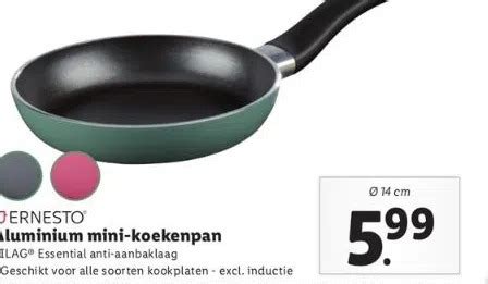 Ernesto Aluminium Mini Koekenpan Aanbieding Bij Lidl