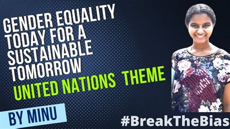 Gender Equality Today For A Sustainable Tomorrow United Nations Theme