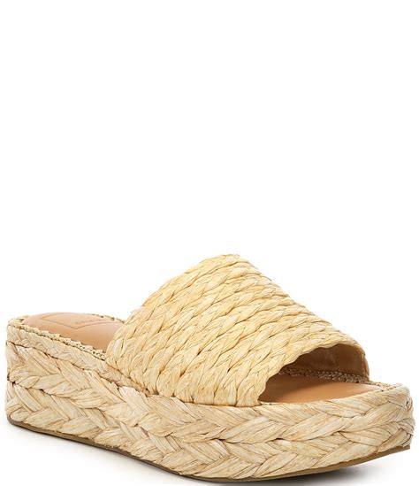 Dolce Vita Chavi Raffia Platform Espadrille Sandals Dillards