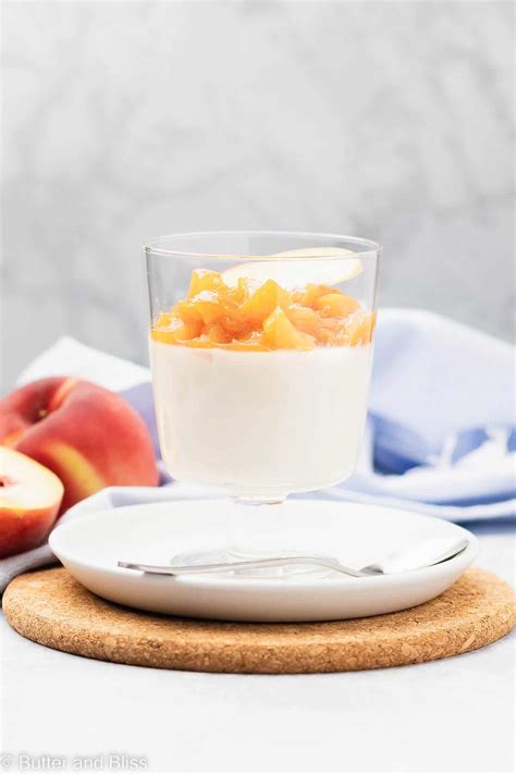 Coconut Milk Peach Panna Cotta Butter And Bliss