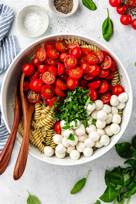 Caprese Pesto Pasta Salad The Delicious Plate