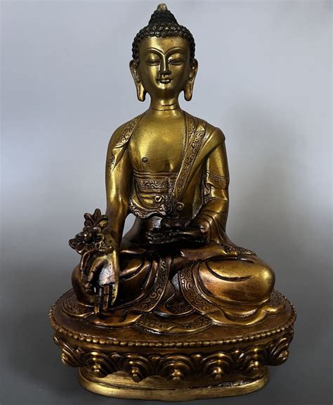 Medizin Buddha Figur Tibet Bronze Skulptur Cm Gro Gesundheit