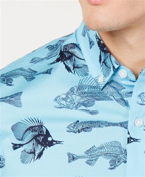 Club Room Mens Bone Fish Graphic Shirt Created For Macys Macys