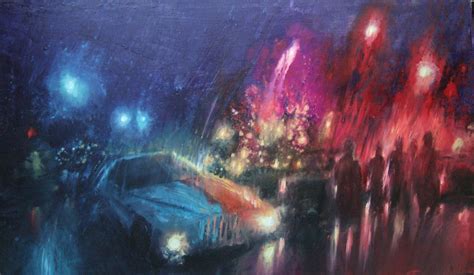 City lights Painting by Olena Samoilyk - Jose Art Gallery