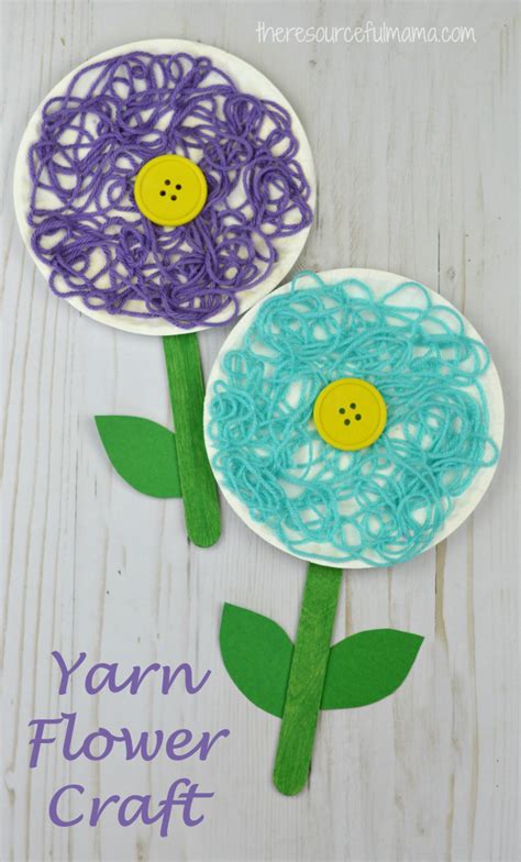 Mixed Media Flower Craft For Kids The Resourceful Mama