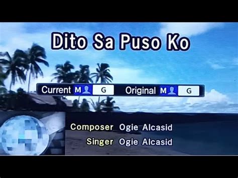 Dito Sa Puso Ko Ogie Alcasid Karaoke Version Youtube