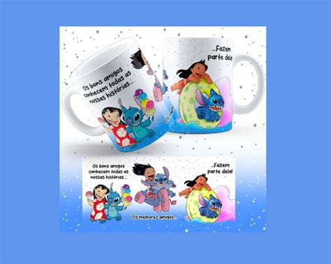 Arte Caneca Lilo Stitch Arquivo Digital Elo