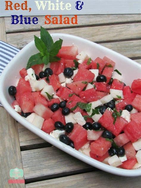 Watermelon Feta Blueberry Salad 4th Of July Recipe