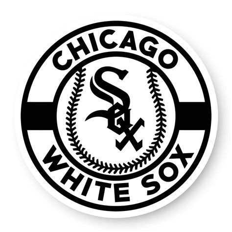 Chicago White Sox Round Precision Cut Decal / Sticker