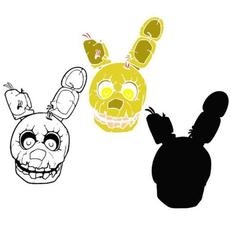 Angry Golden Bonnie Fnaf Five Nights At Freddys Bunny Characters Layered Svg Dxf Vector