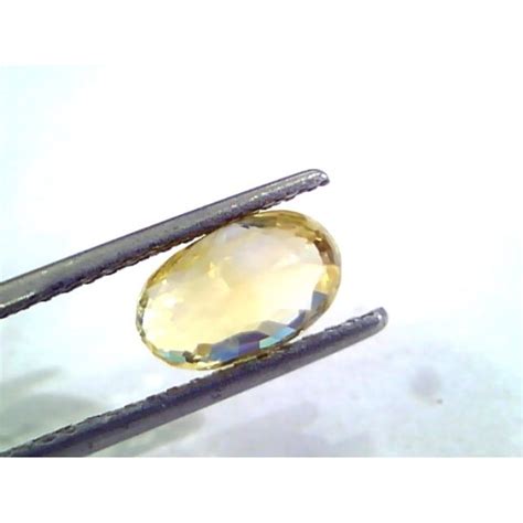 Ct Unheated Untreated Natural Ceylon Yellow Sapphire Stone