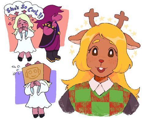 116676 Safe Artistbelleart Noelle Holiday Deltarune Susie