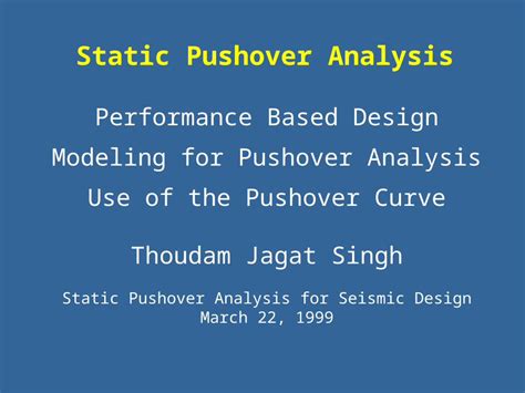 Ppt Static Pushover Analysis Dokumen Tips