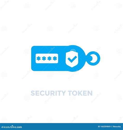 Security Token Linear Icon Vector Illustration CartoonDealer